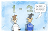 Cartoon: Doppelwumms bei der WM (small) by Kostas Koufogiorgos tagged karikatur,koufogiorgos,wm,katar,deutschland,japan,dopelwumms