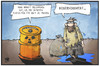 Cartoon: Endlagersuche (small) by Kostas Koufogiorgos tagged karikatur,koufogiorgos,illustration,cartoon,flüchtling,endlager,flüchtlingslager,atommuell,fass,akw,nuklear,kosten,milliarden,hilfe,entsorgung,sicherheit,politik