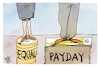 Cartoon: Equal Pay Day (small) by Kostas Koufogiorgos tagged karikatur,koufogiorgos,equal,pay,day,mann,frau,gleichberechtigung,lohn,gehalt