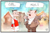 Cartoon: Erdogan nimmt Özil in Schutz (small) by Kostas Koufogiorgos tagged karikatur,koufogiorgos,illustration,cartoon,özil,asyl,erdogan,tuerkei,rücktritt,nationalmannschaft