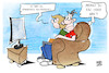 Cartoon: ESC oder NRW? (small) by Kostas Koufogiorgos tagged karikatur,koufogiorgos,fernsehen,wahl,nrw,esc