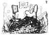 Cartoon: EU-Gipfel (small) by Kostas Koufogiorgos tagged merkel,euro,schulden,krise,eu,gipfel,fussball,em,meisterschaft,italien,deutschland,karikatur,kostas,koufogiorgos