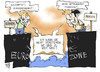 Cartoon: Eurozone (small) by Kostas Koufogiorgos tagged europa,euro,zone,schulden,krise,norden,süden,karikatur,kostas,koufogiorgos