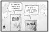 Cartoon: EZB-Strafzins (small) by Kostas Koufogiorgos tagged karikatur,koufogiorgos,illustration,cartoon,ezb,bank,zentralbank,strafzins,geld,kredit,gebühr,kunde,wirtschaft,geldverkehr,geldverleih