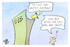 Cartoon: EZB (small) by Kostas Koufogiorgos tagged karikatur,koufogiorgos,ezb,leitzins,michel,nachricht