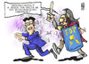 Cartoon: FDP (small) by Kostas Koufogiorgos tagged rösler,fdp,dreikönigstreffen,bethlehemitischer,kindermord,vorsitzender,partei,soldat,karikatur,kostas,koufogiorgos