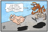 Cartoon: Fremdenfeindlichkeit (small) by Kostas Koufogiorgos tagged karikatur,koufogiorgos,illustration,cartoon,fremdenfeindlichkeit,sachsen,wolf,schwein,merkel,ferkel,rechtsextremismus,leipzig,moschee