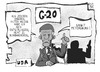 Cartoon: G20-Gipfel (small) by Kostas Koufogiorgos tagged obama,gipfel,g20,petersburg,russland,usa,bombardierung,konflikt,krieg,karikatur,koufogiorgos