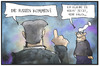 Cartoon: Gauck (small) by Kostas Koufogiorgos tagged karikatur,koufogiorgos,illustration,cartoon,gauck,bundespräsident,michel,russen,russland,krieg,konflikt,politik,rede