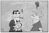 Cartoon: Gerhard Schröder (small) by Kostas Koufogiorgos tagged karikatur,koufogiorgos,illustration,cartoon,schröder,merkel,rache,raute,politik,kanzler