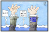 Cartoon: Griechenland hilft (small) by Kostas Koufogiorgos tagged karikatur,koufogiorgos,illustration,cartoon,griechenland,hilfe,flüchtling,meer,ertrinken,ägäis,rettung,flüchtlingspolitik,europa