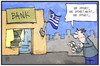 Cartoon: Griechische Banken (small) by Kostas Koufogiorgos tagged karikatur,koufogiorgos,illustration,cartoon,bank,griechenland,öffnung,bankrott,ela,pleite,grexit,kunde,wirtschaft,schuldenkrise
