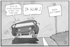 Cartoon: Grünes Tempolimit (small) by Kostas Koufogiorgos tagged karikatur,koufogiorgos,illustration,cartoon,gruene,partei,tempolimit,baden,wuerttemberg,130,auto,verkehr,mobilität