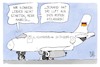 Cartoon: Habecks Reise nach Afrika (small) by Kostas Koufogiorgos tagged karikatur,koufogiorgos,habeck,flugzeug,klima,aktivisten,reifen,luft