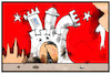 Cartoon: Hamburg nach dem G20 (small) by Kostas Koufogiorgos tagged karikatur,koufogiorgos,illustration,cartoon,hamburg,wappen,zerstörung,g20,tor,krawall,vandalismus