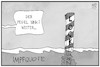 Cartoon: Impfquote (small) by Kostas Koufogiorgos tagged karikatur,koufogiorgos,illustration,cartoon,pegel,wasserstand,impfquote,lockdown