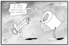 Cartoon: Impfstoff hamstern (small) by Kostas Koufogiorgos tagged karikatur,koufogiorgos,illustration,cartoon,impfstoff,klopapier,hamstern,run,covid,corona