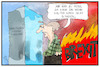Cartoon: Kalter Krieg (small) by Kostas Koufogiorgos tagged karikatur,koufogiorgos,illustration,cartoon,may,uk,brexit,kalter,krieg,russland,konflikt,diplomatie,heiss,kalt,eisblock,feuer,grossbritannien