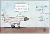 Cartoon: Kampfjet-Lieferung (small) by Kostas Koufogiorgos tagged karikatur,koufogiorgos,kampfjet,wärmepumpe,selenskyj,waffenlieferung,flugzeug