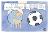 Cartoon: Klima vs. Fußball (small) by Kostas Koufogiorgos tagged karikatur,koufogiorgos,planet,erde,fußball,klima,klimakonferenz,wm