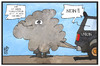 Cartoon: Klimaschutzplan 2050 (small) by Kostas Koufogiorgos tagged karikatur,koufogiorgos,illustration,cartoon,klimaschutzplan,2050,umweltschutz,hendricks,ministerin,union,cdu,csu,verschmutzung,abgase,auto