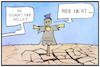 Cartoon: Konjunkturprognose (small) by Kostas Koufogiorgos tagged karikatur,koufogiorgos,cartoon,illustration,konjunktur,prognose,welle,wasser,trockenheit,pandemie,corona,wirtschaft,durst,mangel