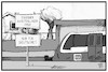 Cartoon: Kostenloser ÖPNV in Essen (small) by Kostas Koufogiorgos tagged karikatur,koufogiorgos,illustration,cartoon,öpnv,nahverkehr,offentlich,essen,deutsch,zug,bahn,bus,rassismus,bahnhof