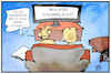Cartoon: Krieg der Virologen (small) by Kostas Koufogiorgos tagged karikatur,koufogiorgos,illustration,cartoon,virologen,streit,krieg,kindergarten,fernsehen,zuschauer,corona,pandemie,wissenschaft,medizin
