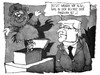Cartoon: Krim-Krise (small) by Kostas Koufogiorgos tagged karikatur,koufogiorgos,cartoon,illustration,mh370,boeing,flugzeug,suche,ber,kassel,calden,flughafen,schiff,meer,malaysia,airlines