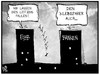 Cartoon: Leitzinssenkung (small) by Kostas Koufogiorgos tagged karikatur,koufogiorgos,illustration,cartoon,ezb,bank,leitzins,zinsen,kleinsparer,geld,wirtschaft,selbstmord,zinspolitik,europa,zentralbank,frankfurt