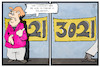 Cartoon: Lockdownverlängerung (small) by Kostas Koufogiorgos tagged karikatur,koufogiorgos,illustration,cartoon,merkel,3021,prognose,pandemie,zeitspanne,bundeskanzlerin,corona