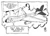 Cartoon: Lufthansa (small) by Kostas Koufogiorgos tagged lufthansa,flugzeug,streik,schlichtung,einigung,arbeitskampf,lohn,gehalt,arbeit,karikatur,kostas,koufogiorgos