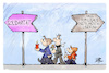 Cartoon: Magdeburg (small) by Kostas Koufogiorgos tagged karikatur,koufogiorgos,magdeburg,hass,hetze,populismus,instrumentalisierung,weg