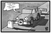 Cartoon: Maut (small) by Kostas Koufogiorgos tagged koufogiorgos,illustration,cartoon,karikatur,pkw,maut,autofahrer,bürger,schranke,privatisierung,eingekeilt,verkehr,verbraucher,abgabe