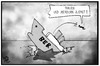 Cartoon: Mehdorns Abgang (small) by Kostas Koufogiorgos tagged karikatur,koufogiorgos,illustration,cartoon,mehdorn,ber,frau,schiff,havarie,flughafen,kapitän,wirtschaft,politik