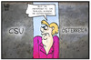 Cartoon: Merkels Begrenzungen (small) by Kostas Koufogiorgos tagged karikatur,koufogiorgos,illustration,cartoon,merkel,grenze,begrenzung,obergrenze,eingeklemmt,cdu,flüchtlingspolitik