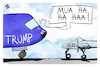 Cartoon: Merz trifft Trump (small) by Kostas Koufogiorgos tagged karikatur,koufogiorgos,trump,merz,flugzeug,lachen,klein,groß