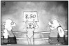 Cartoon: Mindestlohn (small) by Kostas Koufogiorgos tagged karikatur,koufogiorgos,illustration,cartoon,regierung,koalition,mindestlohn,cdu,csu,spd,groko,boxen,ring,nummerngirl,arbeit,lohn,gegner,politik,kampf,geld
