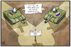 Cartoon: Minsk II (small) by Kostas Koufogiorgos tagged karikatur,koufogiorgos,illustration,cartoon,minsk,ukraine,krise,konflikt,gipfel,krieg,frieden,panzer,kostüm,maske,fasching,politik