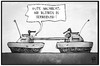 Cartoon: Minsk II (small) by Kostas Koufogiorgos tagged karikatur,koufogiorgos,illustration,cartoon,minsk,frieden,krieg,gipfel,verbindung,gespräch,panzer,konfrontation,russland,ukraine,politik,diplomatie,krise