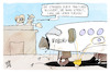 Cartoon: Mobilitätsprobleme (small) by Kostas Koufogiorgos tagged karikatur,koufogiorgos,mobilitätsprobleme,boeing,bahn,streik,bauern,panne