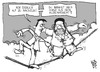 Cartoon: Naher Osten (small) by Kostas Koufogiorgos tagged assad,mursi,syrien,ägypten,nahost,bürgerkrieg,konflikt,karikatur,koufogiorgos