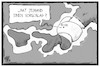 Cartoon: Neuwahl in Italien (small) by Kostas Koufogiorgos tagged karikatur,koufogiorgos,illustration,cartoon,italien,knoten,regierungsbildung,neuwahl,demokratie,stiefel,landkarte,europa,parlamentswahl