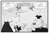 Cartoon: Nordkorea-USA (small) by Kostas Koufogiorgos tagged karikatur,koufogiorgos,illustration,cartoon,trump,kim,jong,un,konflikt,nordkorea,usa,frisur,streit