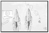 Cartoon: Nordkorea und Peter Tauber (small) by Kostas Koufogiorgos tagged karikatur,koufogiorgos,illustration,cartoon,nordkorea,rakete,peter,tauber,cdu,tweet,twitter,vogel,abschuss,militär