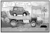Cartoon: Notbremse (small) by Kostas Koufogiorgos tagged karikatur,koufogiorgos,illustration,cartoon,notbremse,corona,pandemie,lkw,huckepack,tragflaeche,auto,bremse,inzidenz