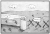 Cartoon: Obergrenze (small) by Kostas Koufogiorgos tagged karikatur,koufogiorgos,illustration,cartoon,obergrenze,zielmarke,flüchtlingspolitik,zaun,stacheldraht,grenze,tarnung,überdecken,täuschung,cdu,csu,union,kompromiss,politik