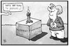 Cartoon: Paket für Merkel (small) by Kostas Koufogiorgos tagged karikatur,koufogiorgos,illustration,cartoon,paket,merkel,geburtstag,griechenland,hilfspaket,parlament,bundestag,abstimmung,bundeskanzlerin,politik