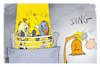 Cartoon: Pandemie Runde 2 (small) by Kostas Koufogiorgos tagged karikatur,koufogiorgos,cartoon,pandemie,virus,corona,boxen,boxring,runde,signal,glocke