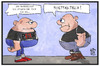 Cartoon: Pegida (small) by Kostas Koufogiorgos tagged karikatur,koufogiorgos,illustration,cartoon,pegida,extremismus,postfaktisch,dresden,anschlag,bombe,wort,des,jahres